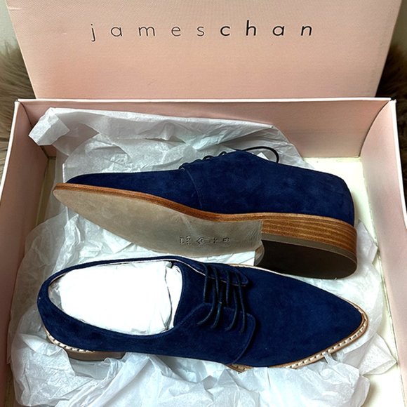 Gracie Blue Suede Shoes - Picture 6 of 7